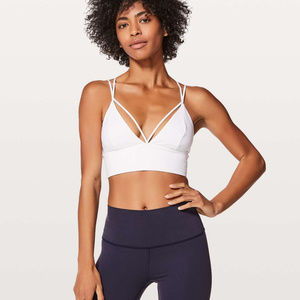 Lululemon Pushing Limits Sport Bra, Size 6, White